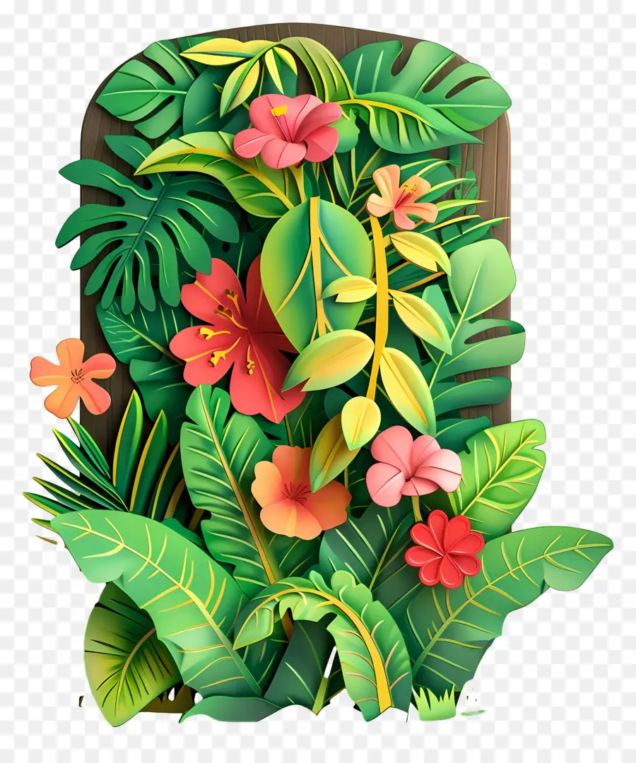 Jungle，Fleurs Tropicales PNG