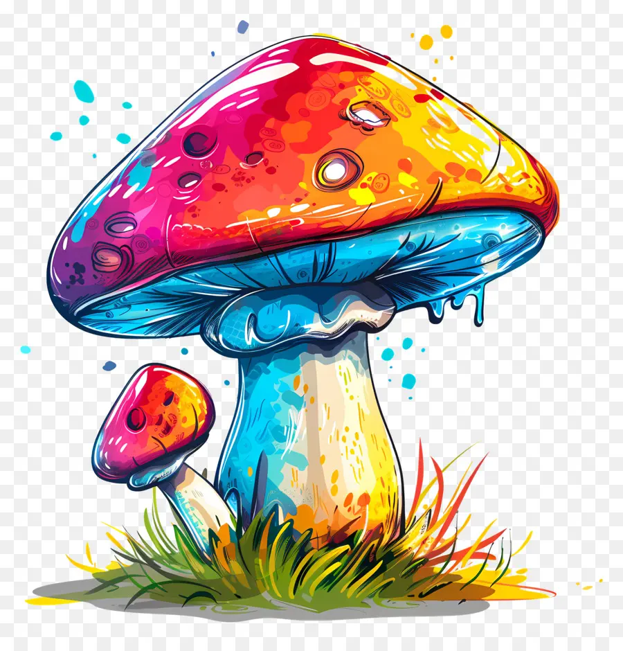 Champignon，Coloré PNG