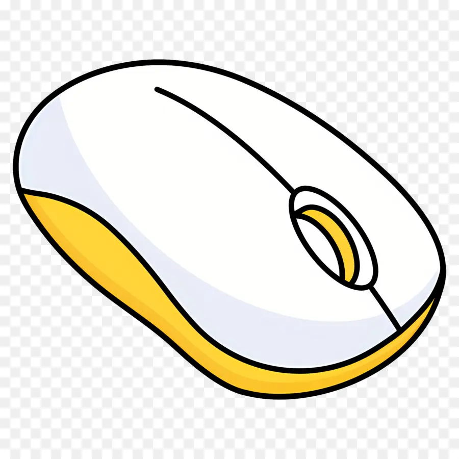 Souris D'ordinateur，Souris Blanche Et Jaune PNG