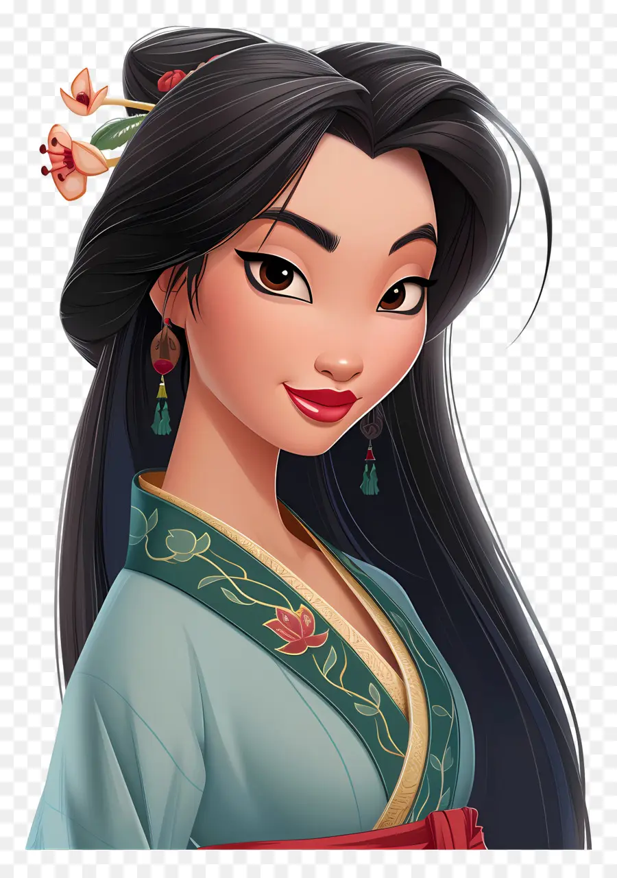 Princesse Mulan，Femme En Costume Traditionnel PNG