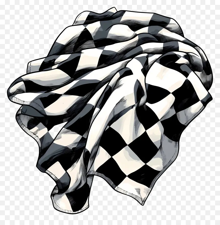 Couverture à Carreaux，Drapeau à Damier PNG