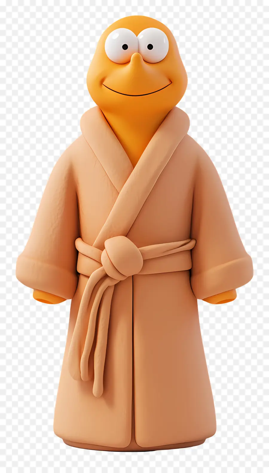 Peignoir De Bain，Personnage Orange En Robe PNG