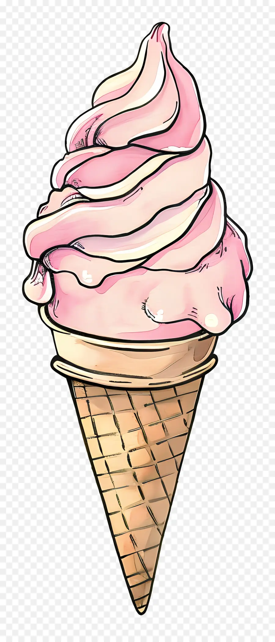 Cornet De Glace，Cornet De Crème Glacée PNG