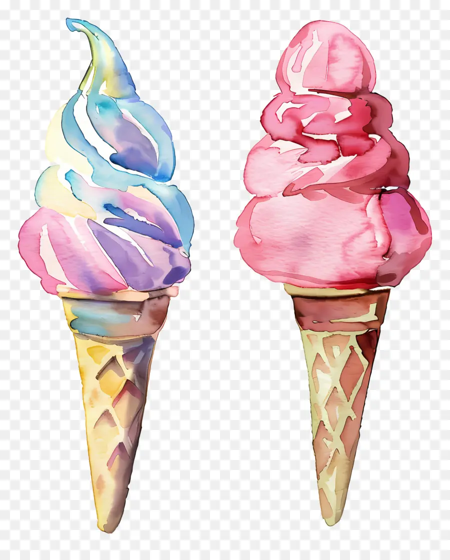 Cornet De Glace，Cornets De Crème Glacée PNG