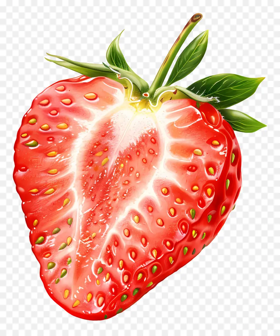 Demi Fraise，Tranche De Fraise PNG