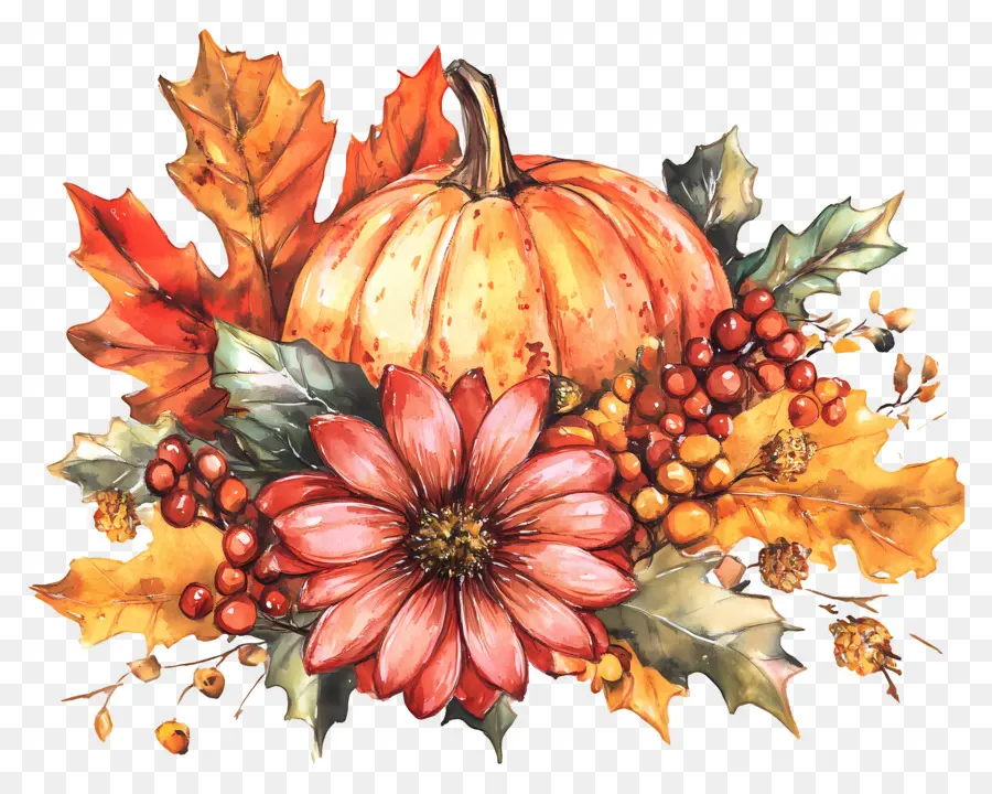 Joyeux Thanksgiving，Tournesol Et Citrouilles PNG