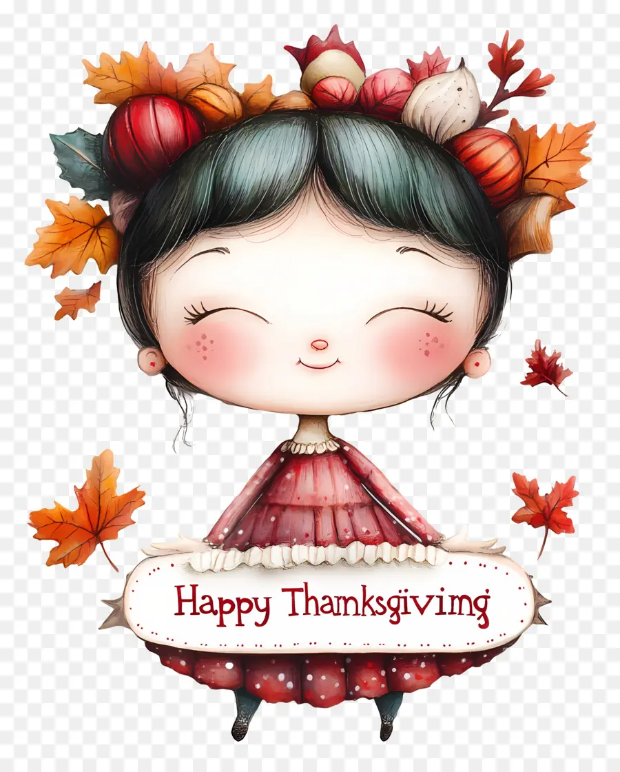 Joyeux Thanksgiving，Fille De Thanksgiving PNG