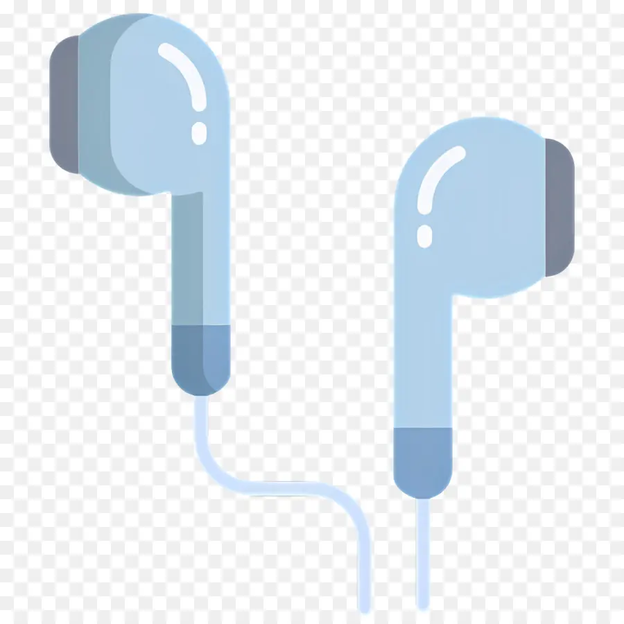 Airpods，Écouteurs Bleus PNG