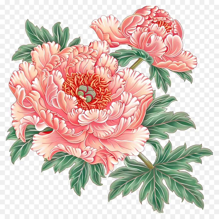 Pivoine Rose，Fleur De Pivoine PNG