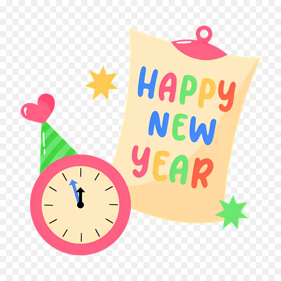 Bonne Année，Horloge PNG