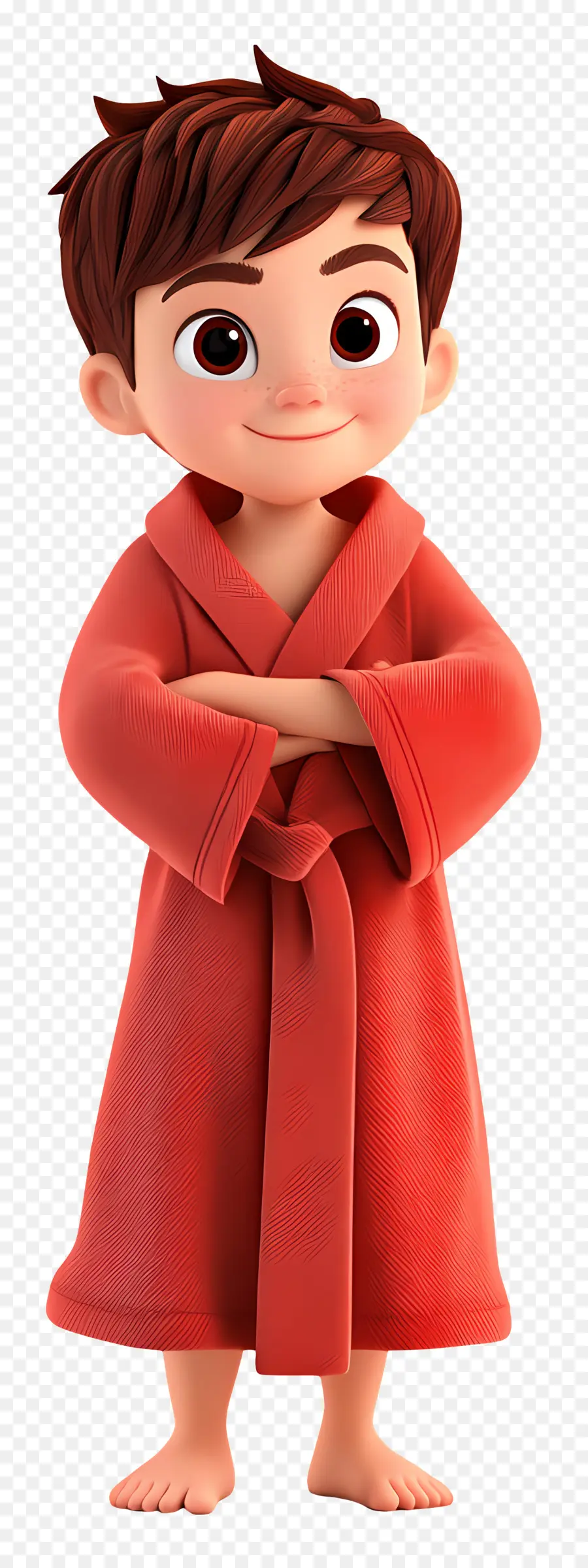 Peignoir De Bain，Garçon En Robe Rouge PNG