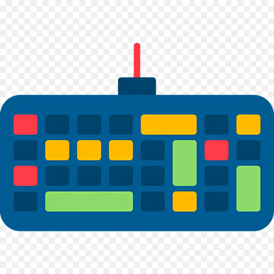 Clavier D'ordinateur，Clavier Coloré PNG