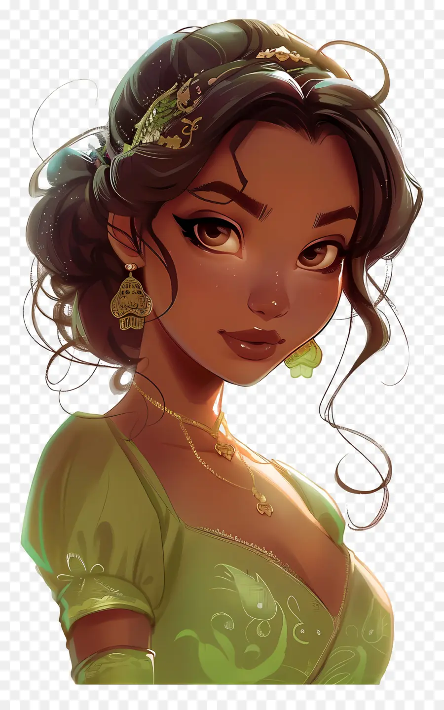 Princesse Tiana，Femme Animée PNG