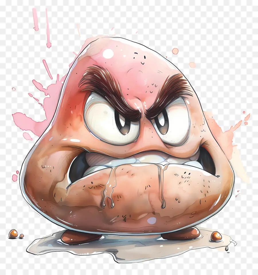 Goomba，Personnage En Colère PNG