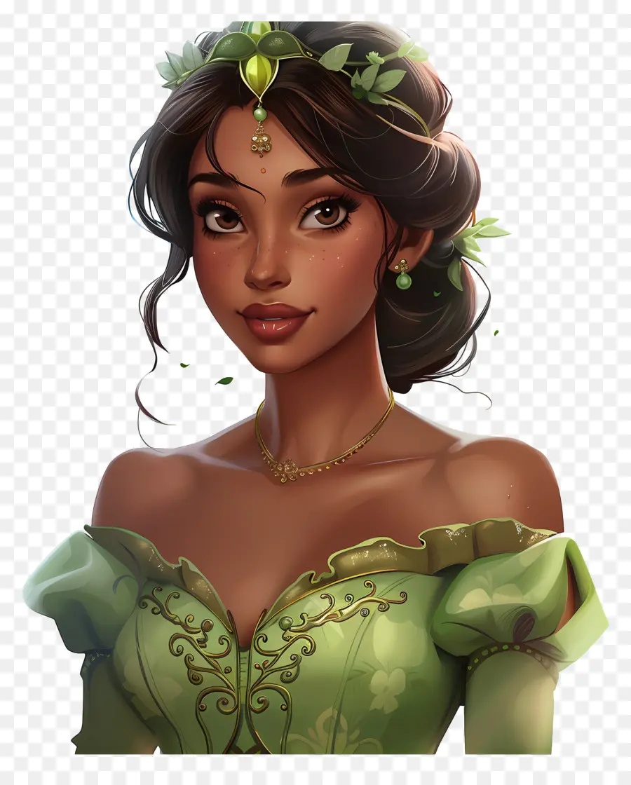 Princesse Tiana，Femme Animée PNG