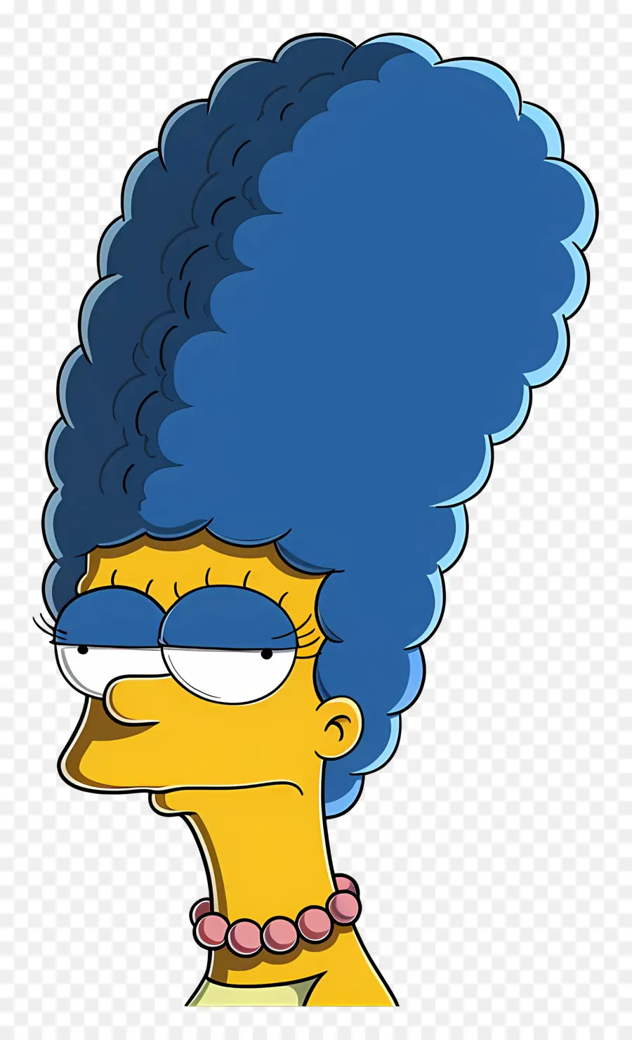 Marge Simpson，Personnage De Dessin Animé Aux Cheveux Bleus PNG