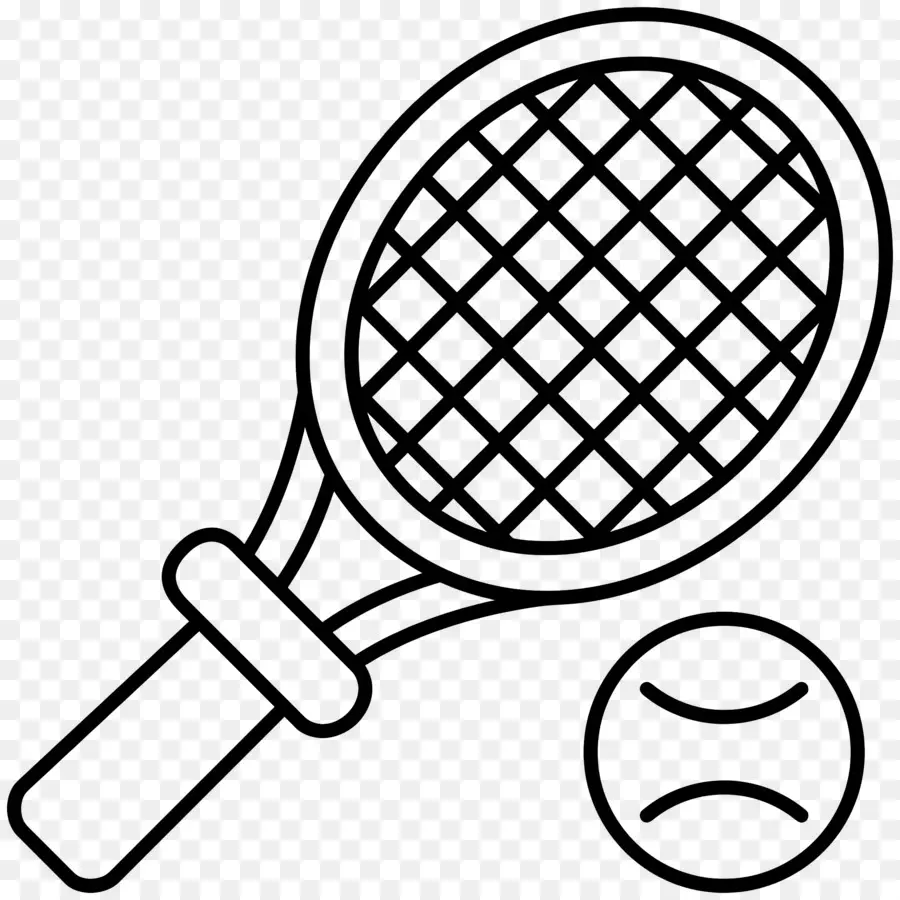 Raquette De Tennis，Raquette Et Balle De Tennis PNG