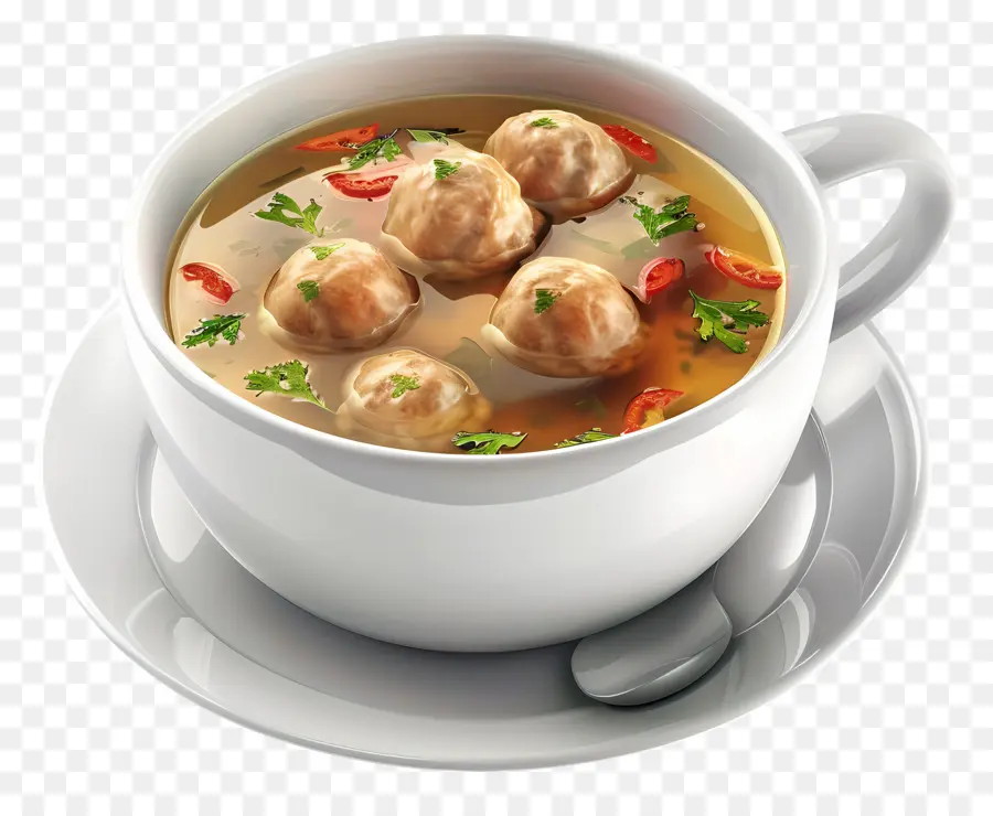 Soupe Aux Boulettes De Viande，Soupe PNG