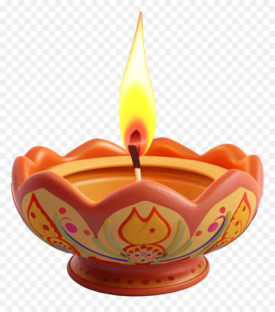 Lampe Diya，Lampe à Huile PNG