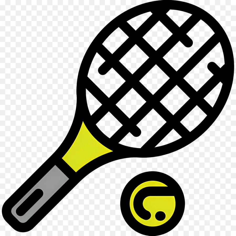 Raquette De Tennis，Raquette Et Balle De Tennis PNG