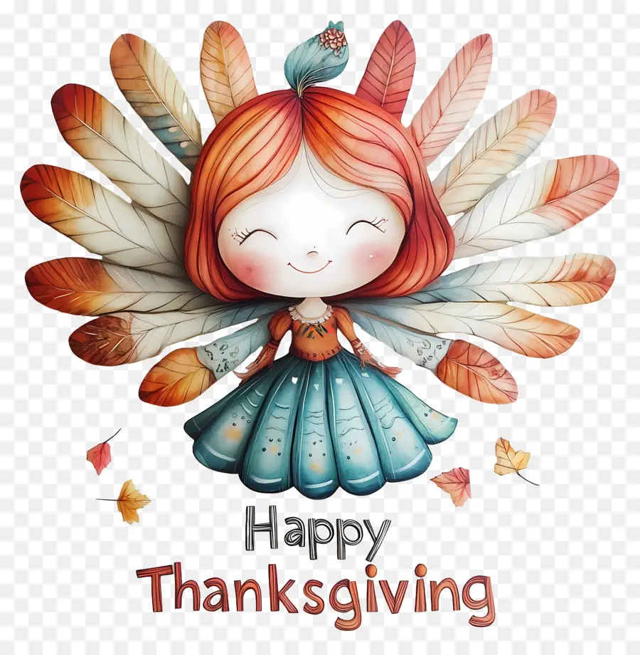 Joyeux Thanksgiving，Fille De Thanksgiving PNG