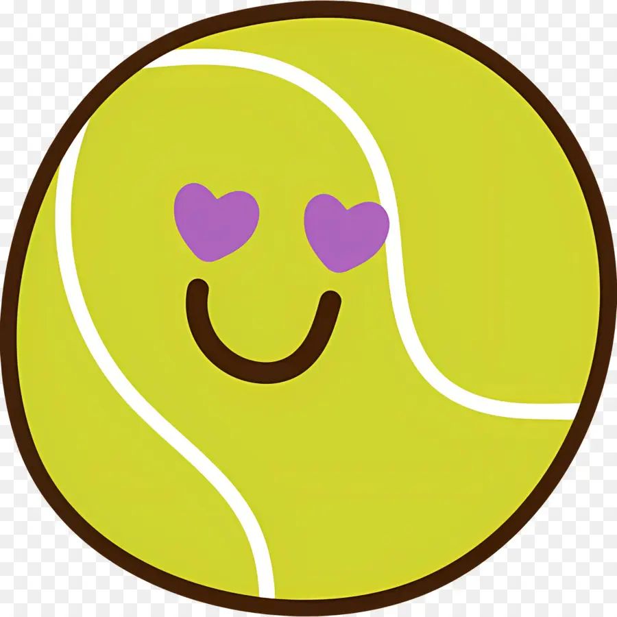 Balle De Tennis，Balle De Tennis Souriante PNG