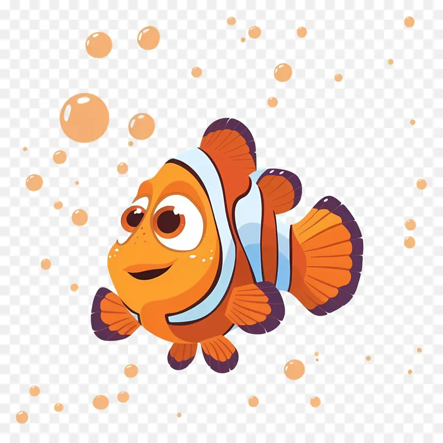 Némo，Poisson Clown Orange PNG