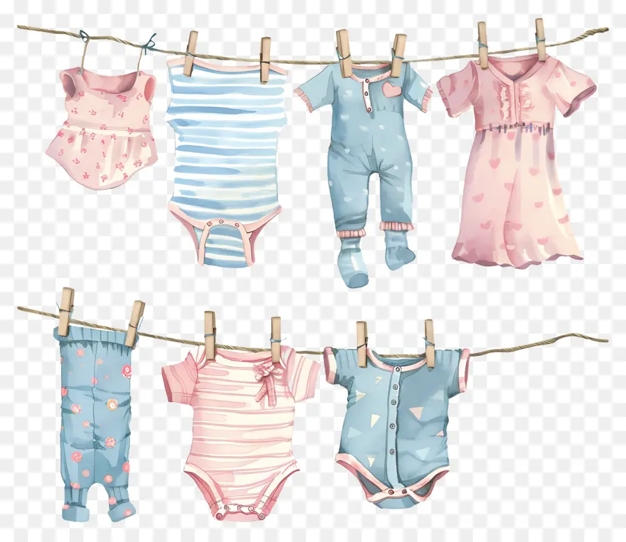 Vêtements Suspendus，Vêtements Bébé PNG