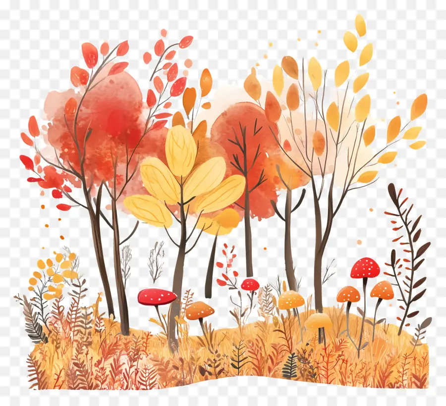 Jardin D'automne，Feuilles D'automne PNG