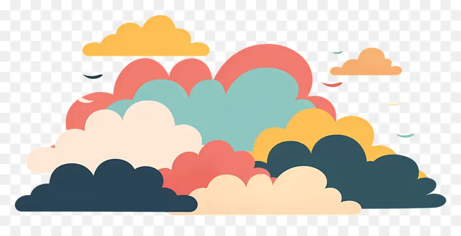 Nuages，Nuages ​​colorés PNG