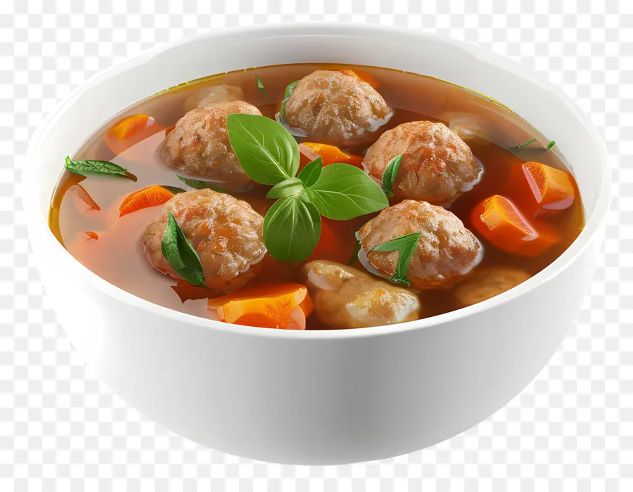 Soupe Aux Boulettes De Viande，Soupe PNG