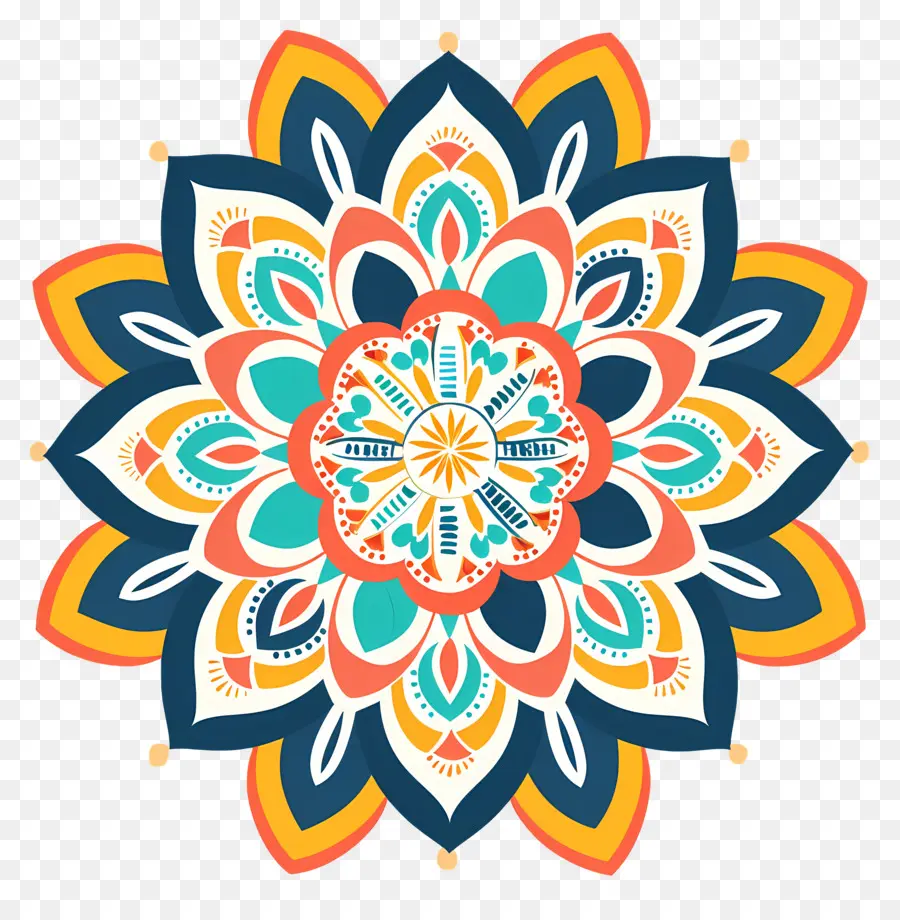 Mandalas，Mandala Coloré PNG