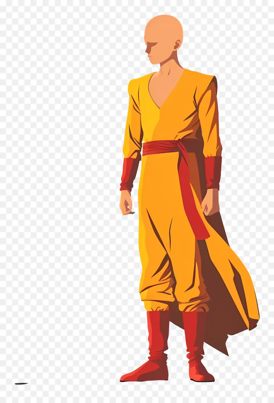 Saitama，Homme Chauve En Robe Jaune PNG