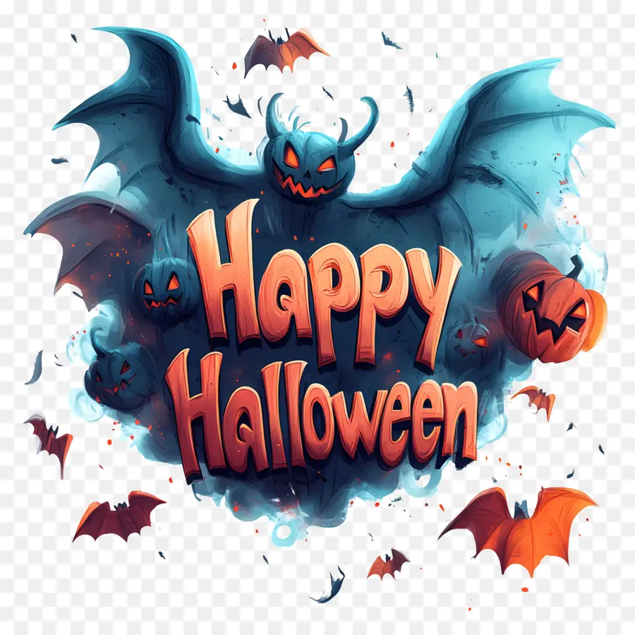 Joyeux Halloween，Chauves Souris PNG