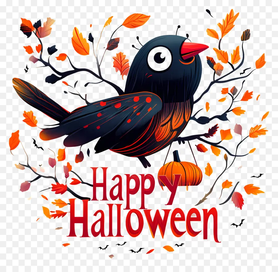 Joyeux Halloween，Oiseau PNG