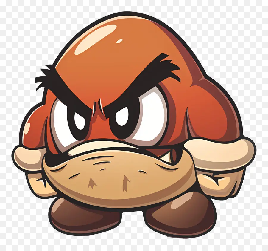 Goomba，Personnage De Dessin Animé En Colère PNG