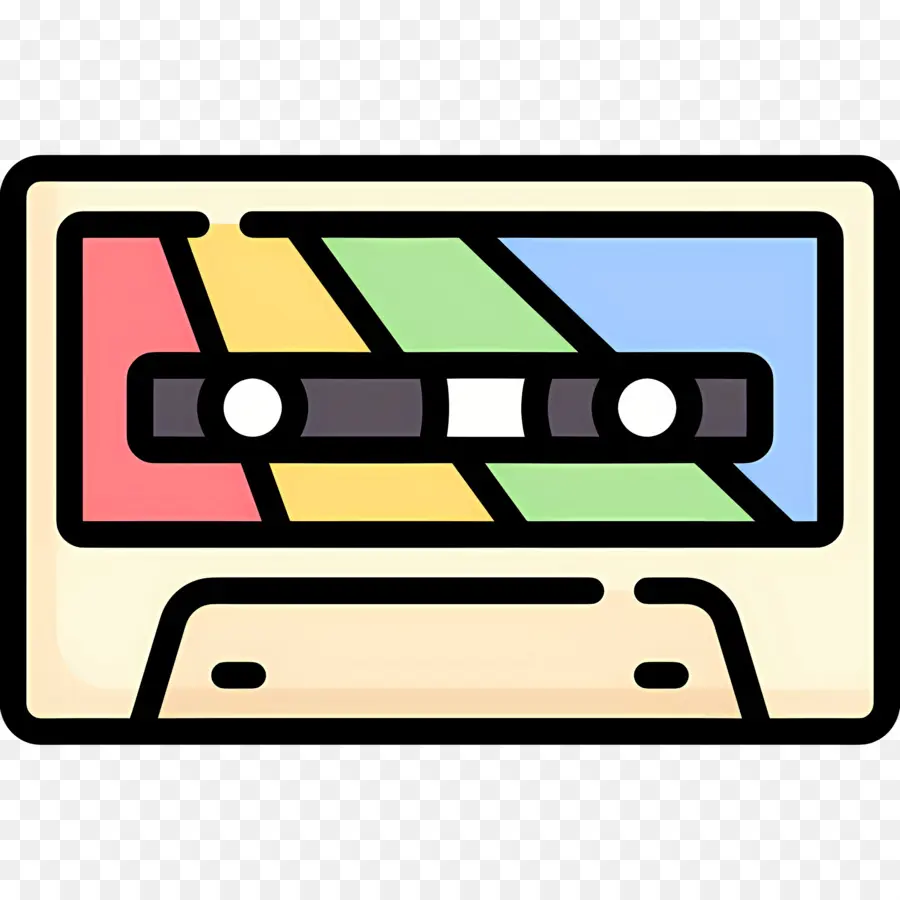 Cassette，Cassette Colorée PNG