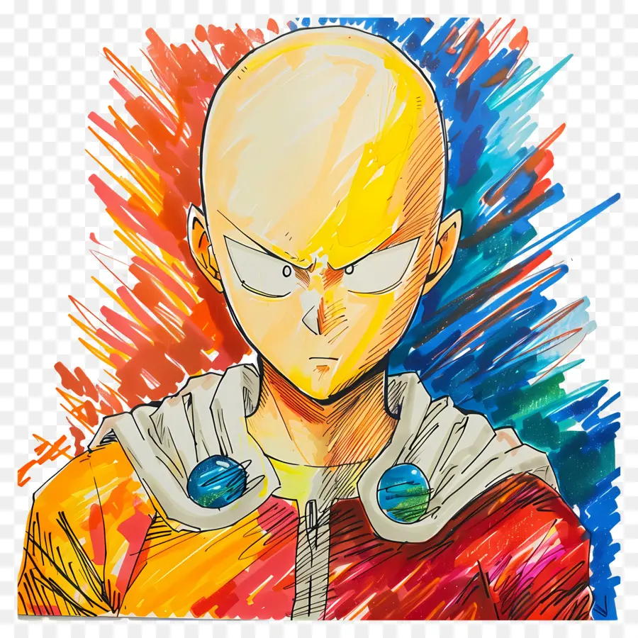 Saitama，Super Héros Chauve PNG