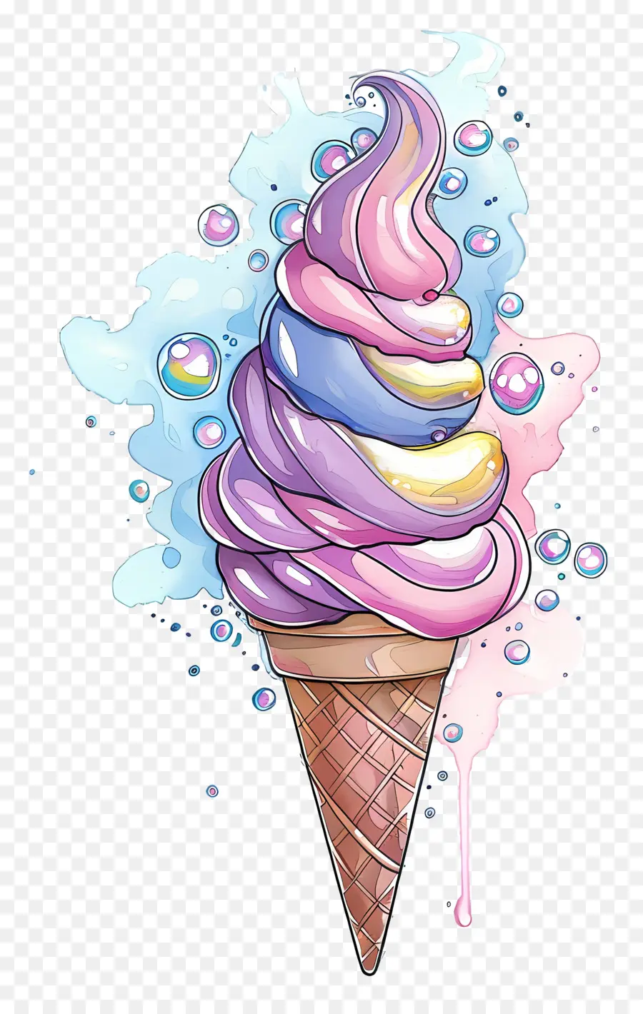 Cornet De Glace，Cornet De Crème Glacée PNG