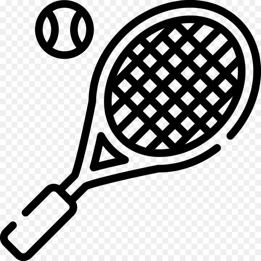 Raquette De Tennis，Raquette Et Balle De Tennis PNG