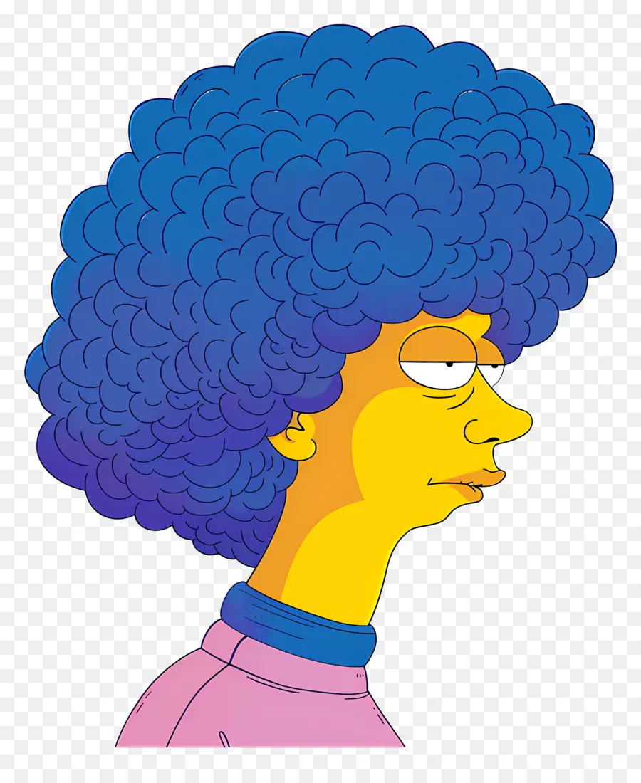 Marge Simpson，Personnage Animé Aux Cheveux Bleus PNG