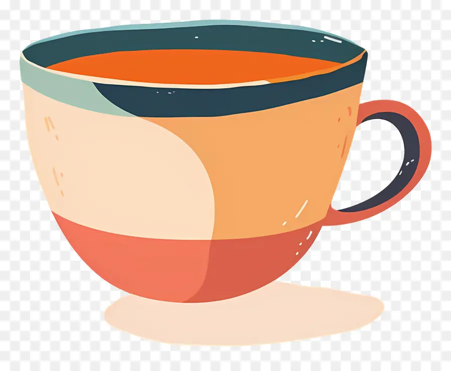 Tasse，Coupe Jaune Et Bleue PNG