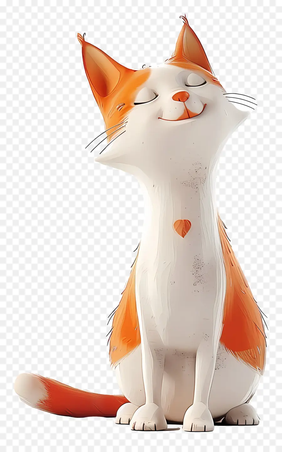 Chat，Chat Orange Et Blanc PNG