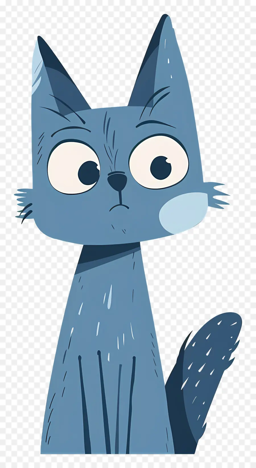 Bleu，Chat De Dessin Animé PNG