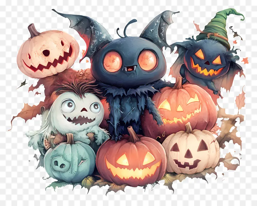 Joyeux Halloween，Créatures D'halloween PNG