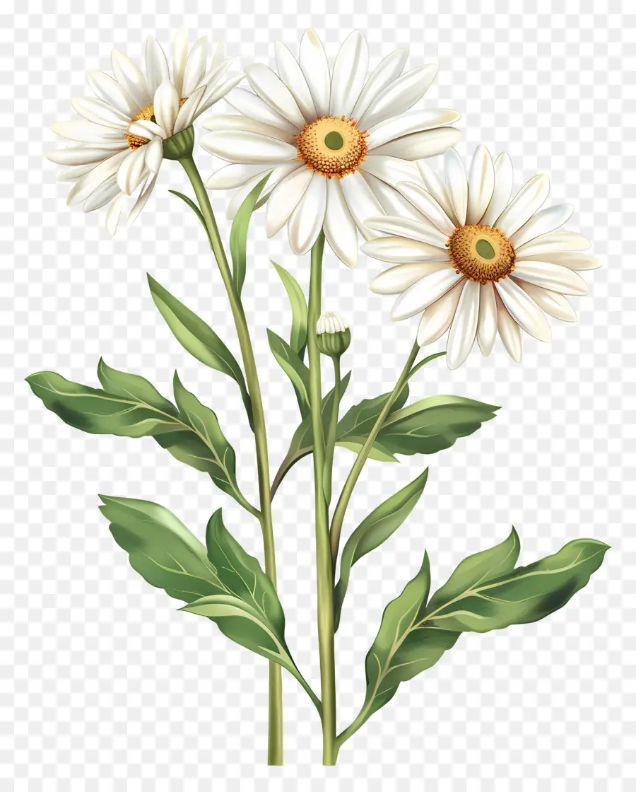 Fleurs De Marguerite Blanche，Marguerites PNG