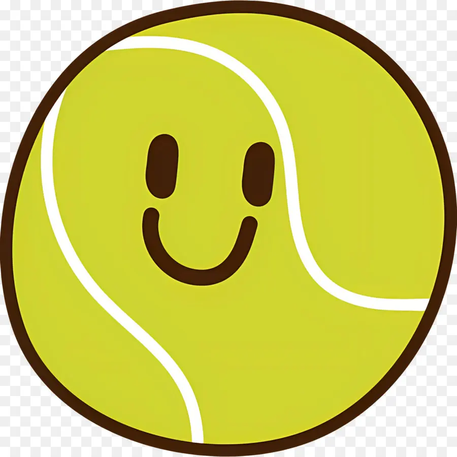 Balle De Tennis，Balle De Tennis Souriante PNG