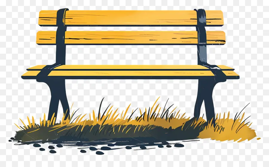 Banc En Bois，Banc Jaune PNG