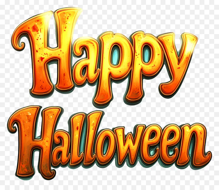 Joyeux Halloween，Texte Joyeux Halloween PNG