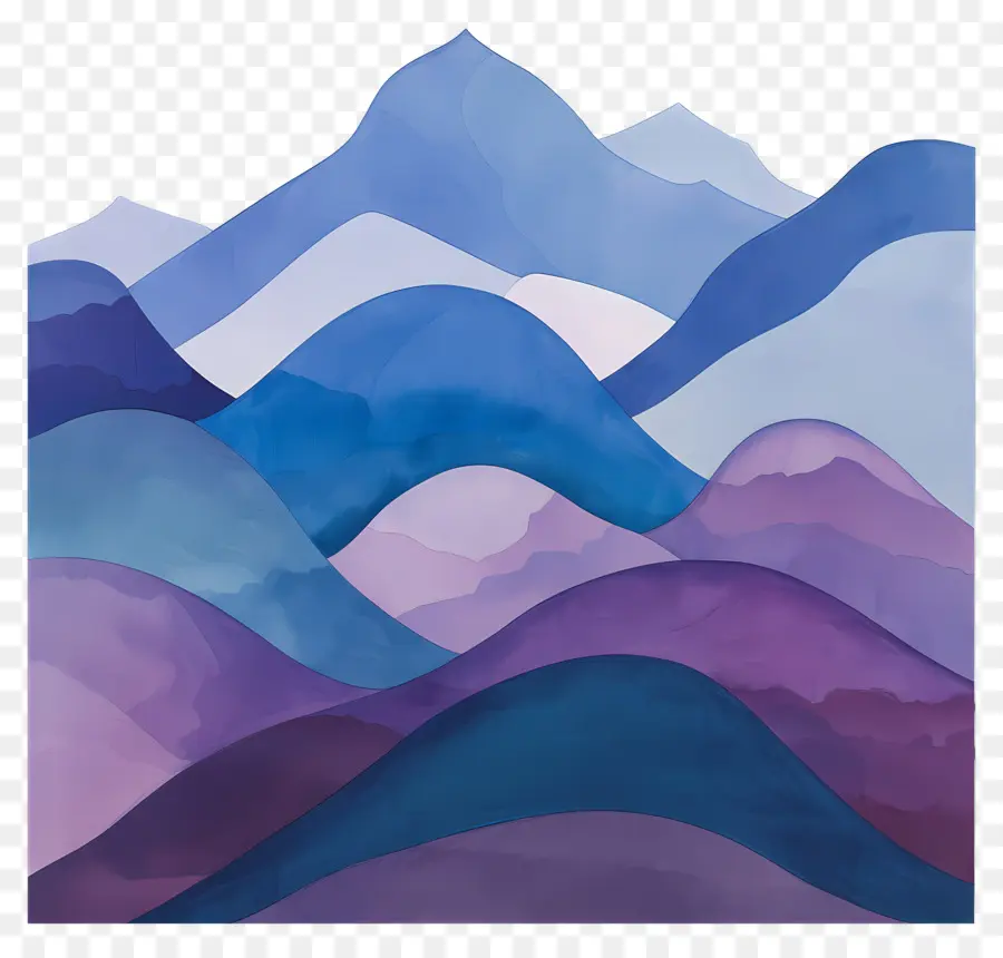 Montagnes，Montagnes Bleues Et Violettes PNG